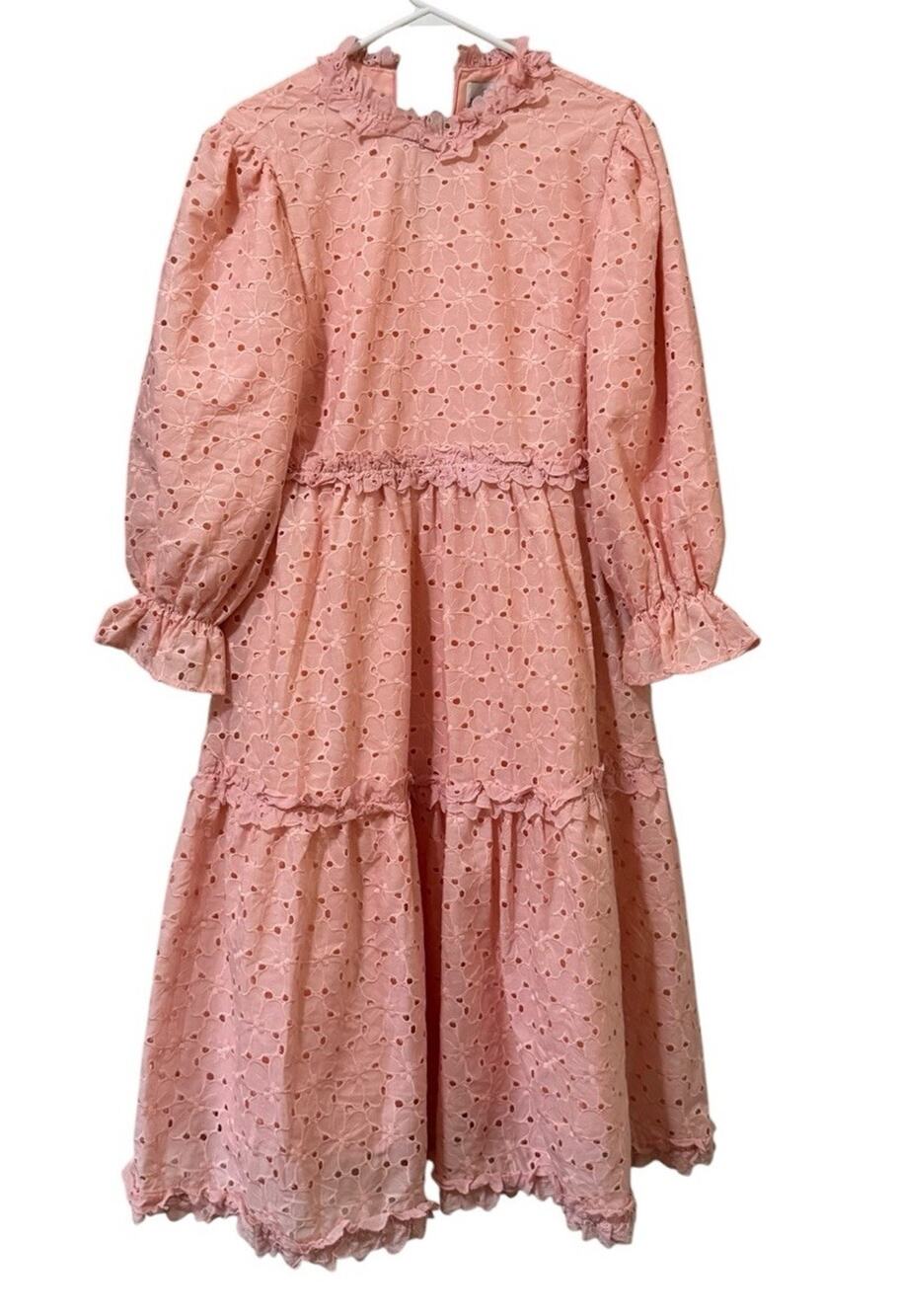 Dainty Jewells Women Retired Maxi Dress Sz Large Modest Ruffled Tiered Peasant